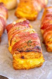 Bacon Wrapped Egg Cheese Hash Browns Seriously Delicious Frozen Hash Brown Patties Stuffed With Scr Hashbrowns Cheese Hash Browns Hashbrown Patty Recipe