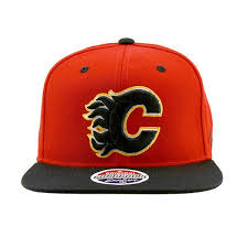 calgary flames zephyr snapback cap red black