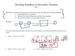 If the number is past the number 10 or below 1 in the scientific notation, pay attention to the decimal point. Multiplying And Dividing Numbers In Scientific Notation Math Algebra Showme