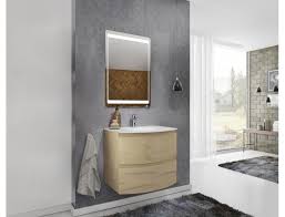 Anche i bagni curvi sono la scelta perfetta per chi ha poco spazio ma vuole sfruttarlo fino all'ultimo centimetro, infatti la forma a onda riduce l'ingombro e può essere collocata. Mobile Bagno Sospeso 70 Cm Atene In Legno Rovere Oro Con Lavabo E Specchio Misura 70 Cm Accessorio Standard Caesaroo