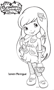 Strawberry Shortcake Lemon Meringue Coloring Page Strawberry Shortcake Coloring Pages Coloring Pages Coloring Books