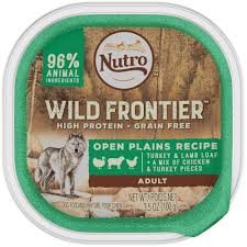 Nutro Wild Frontier Open Plains Recipe Turkey And Lamb Loaf With A Mix Of Chicken And Turkey Pieces Dog Food Trays 3 Dog Food Recipes Turkey Pieces Food Trays