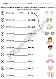 Help kids learn about the parts of the body with this free printable worksheet. Body Parts I Ve Got How Many Esl Worksheet By Al295801