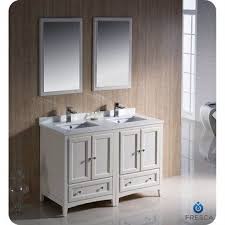Fresca Oxford 48 Traditional Double Sink Bathroom Vanity Antique White Traditional Bathroom Vanity Traditional Bathroom Single Bathroom Vanity