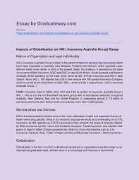 Bundle your property + motor insurance. Impacts Of Globalisation On Iag Insurance Australia Group Example Graduateway
