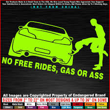 Funny No Free Rides Ass or Gas JDM Boost Sexy Girl Porn Car Truck Sticker  Decal | eBay