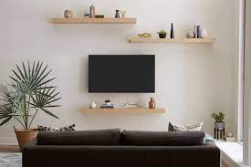 Floating wall mount console tv media shelf dvd cable sky box tidy storage holder. How To Decorate Around Your Tv With Floating Shelves