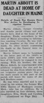 Obituary for MARTIN ABBOTT