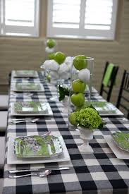 Black And White Table Design Springtime Blooms With Bridesmaids Luncheons Green Accents Table Style Table Design
