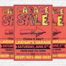 A garage sale (also known as a yard sale, tag sale, moving sale and by many other names) is an informal event for the sale of used goods by private individuals, in which sellers are not required to obtain business licenses or collect sales tax (though, in some jurisdictions, a permit may be required). Download Garage Sale Flyer Template Instagram Size Flyer For Free Uxfree Com