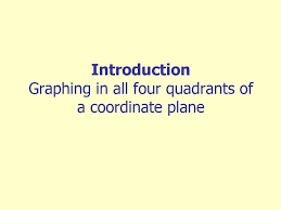 These two axes create four quadrants. Introduction Graphing In All Four Quadrants Of A Coordinate Plane Ppt Download