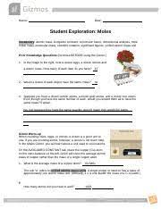 Check spelling or type a new query. Introduction To Moles Gizmo Docx Name Date Student Exploration Moles Vocabulary Atomic Mass Avogadro Constant Conversion Factor Dimensional Analysis Course Hero