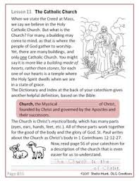 Week 11 St Joseph Baltimore Catechism I Lesson Plans Worksheets Answer Key Catechism Lesson Plans Lesson