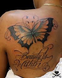Tattoos' insoluble pigments are buried within the inner layers of the skin. Beauty Is Within Tattoo Hautedraws