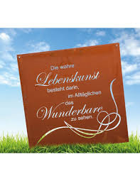 In liebevoller handarbeit wurde dieses schild gefertigt. Edelrost Schild Mit Spruch Die Wahre Lebenskunst Besteht 60 Cm