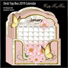 This Is 2019 Updated Version Of The Desk Top Calendar Box 2017 Cup660361 1784 Desk Top Calendar Box 2019 Kit A Lo Calendar Craft Calendar Kit Cards