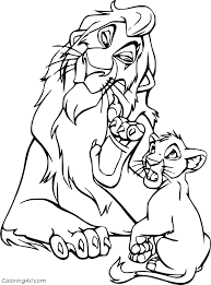 Disney coloring pages for kids. Scar And Simba Coloring Page Coloringall