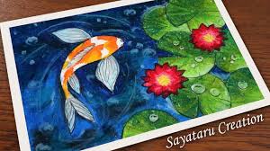 How To Draw A Fish Swimming In Water Water Lily Drawing With Oil Pastels Oil Pastel Oil Pastel Paintings Oil Pastel Techniques Just like pastels as oil based and can be mixed with oil, they are also water soluble and can be mixed with water to create a watercolour like texture.