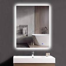 Amazon Com Keonjinn 36 X 28 Inch Bathroom Led Mirror Backlit Wall Mounted Makeup Mirror Anti Fog Vanity Mirror With Lights Horizontal Vertical Kitchen Dining
