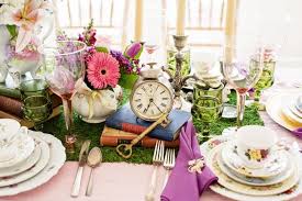 Alice In Wonderland Table Setting Alice In Wonderland Wedding Wonderland Wedding Alice In Wonderland Tea Party
