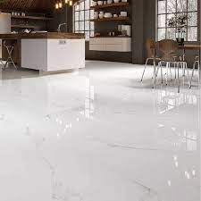 Marble effect polished floor tiles. Statuario White Marble Effect Polished Porcelain Tile 1000x1000mm 24 99 M