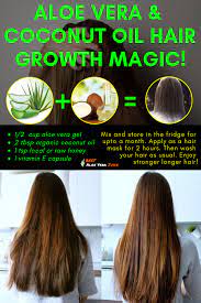 Coconut oil can be good for your hair. Aloe Vera Coconut Oil Hair Growth Magic Aloe Vera Hair Growth Coconut Oil Hair Growth Hair Mask For Growth