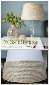 Place the first ring about 1/4″ down from the top of the extra fabric at the top and put glue on the material above the ring. 34 Of The Most Creative Diy Lamps And Lamp Shades Rope Projects Diy Lamp Shade Diy Shades
