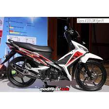 Modifikasi jupiter z1 warna hitam. Stiker Striping Motor Honda Supra X 125 Fi 2014 Hitam Putih Shopee Indonesia