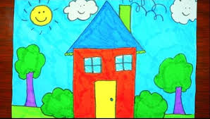 Hi Friends Today Going To Share A Small Story Of My Dream Home Pantone Tpg Colour Guide Helps Dream House Drawing Simple House Drawing House Drawing For Kids