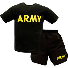 Trooper Clothing Little Boys Boys Army Pt Tee And Shorts 2
