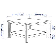 I want a round coffee table in front of the leather loveseat. Hemnes Coffee Table Black Brown 35 3 8x35 3 8 Ikea
