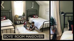 The wall is a great accent in the room but isn't too much for the small space. Boys Room Makeover Boys Room Ideas 2017 Youtube