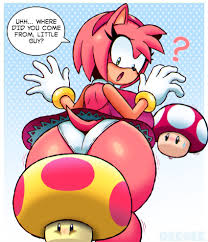 Rule 34 - ? Amy Rose Ass Big Ass Big Breasts Breasts Crossover  Devilishcentral Female Fur Hedgehog Mario (series) Mega Mushroom Motion  Lines Mushroom Nintendo Pantyshot Power Up Sega Sonic (series) Speech