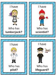 This Esl Game Can Be Played To Practice English Professions Occupations The Game Has 43 Cards With A Colorful Fr Esl Games English Games For Kids Esl Teaching