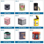 ODM OEM Embossed logo Premium Tea Tin Box Square Loose Tea Caddy Tin  Container Metal Storage