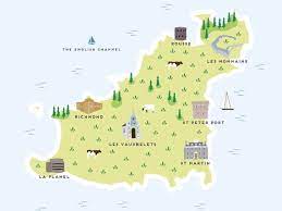 St Martins Guernsey Map Guernsey Map Illustrated Map Of Guernsey Print / Travel | Etsy Canada