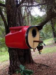 Coffee Can Birdhouse Garden Art Crafts Bird Houses Garden Birdhouses