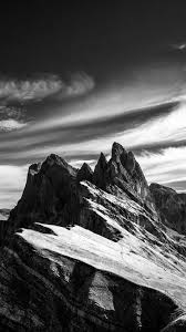 Black And White Nature Wallpaper 4k Nature Mountain Sky Bw Wallpapers Hd 4k Background For Android