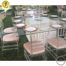 Rose gold rectangular glass dining table: New Design Led Square Glass Top Dining Table For Wedding China Stainless Steel Table Gold Stainless Steel Table Made In China Com