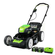 When it comes to operating this battery lawn mower for large yards, people praise the machine for its maneuverability and light weight. Greenworks Pro Cordless And Brushless Push Lawn Mower 80 Volt 21 In 2 Lithium Ion Batteries 2500402az Reno Depot