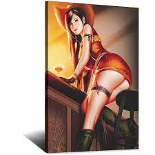 Amazon.com: Tifa Lockhart Sexy Western Denim Canvas Art Posters Wall Paints  for Room Decor Painting Print on Canvas Decorations Living Room Wall Art  Picuture Frame-Style 24x36inchs(60x90cm): Posters & Prints