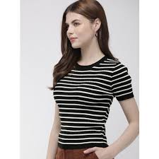 If you've been watching my instagram stories this summer, then you saw and i'll admit, i was shopping like a madwoman. Buy Forever 21 Women Black White Striped Short Sleeve Sweater Online Looksgud In