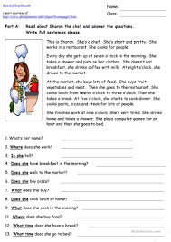 What will be the life of those who give importance to time? Sharon The Chef Reading Comprehension English Esl Worksheets For Distance Learning And Physical Classrooms