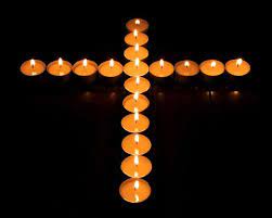 Cross Of Candles Cross Candles Candles Romantic Candlelight