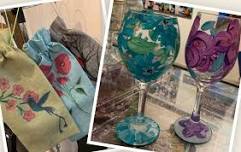 Paint a Wineglass and a Bottle Bag