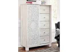 Bedroom collection features case pilasters for a substantial look. Paxberry Dressing Chest Ashley Furniture Homestore