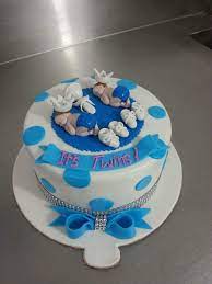 Twins Baby Shower Cake Mahalaxmibakers