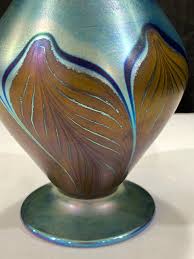 Vandermark Art Glass Decanter, in the Style of Louis Comfort Tiffany