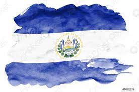 El Salvador Flag Is Depicted In Liquid Watercolor Style Isolated Stock Photo Crushpixel