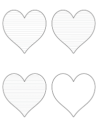 free printable heart shaped writing templates